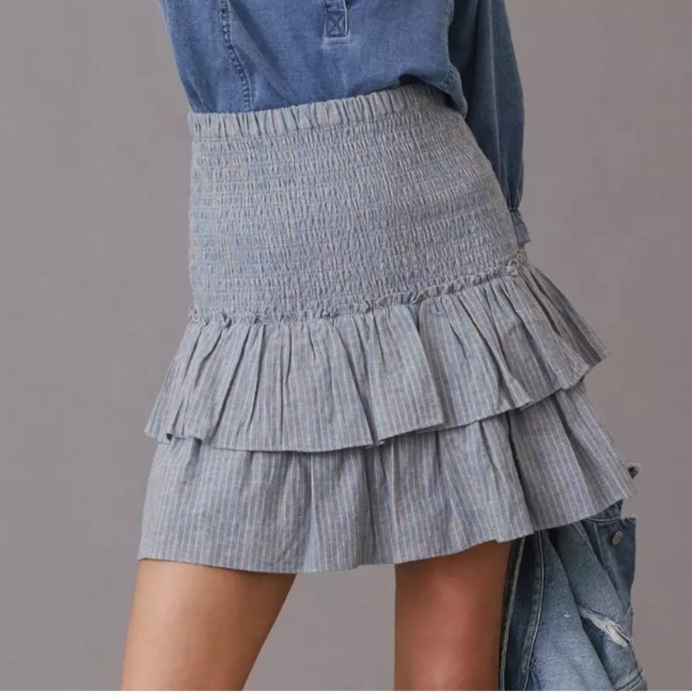Dolan Left Coast Smocked Mini Skirt, Size Medium